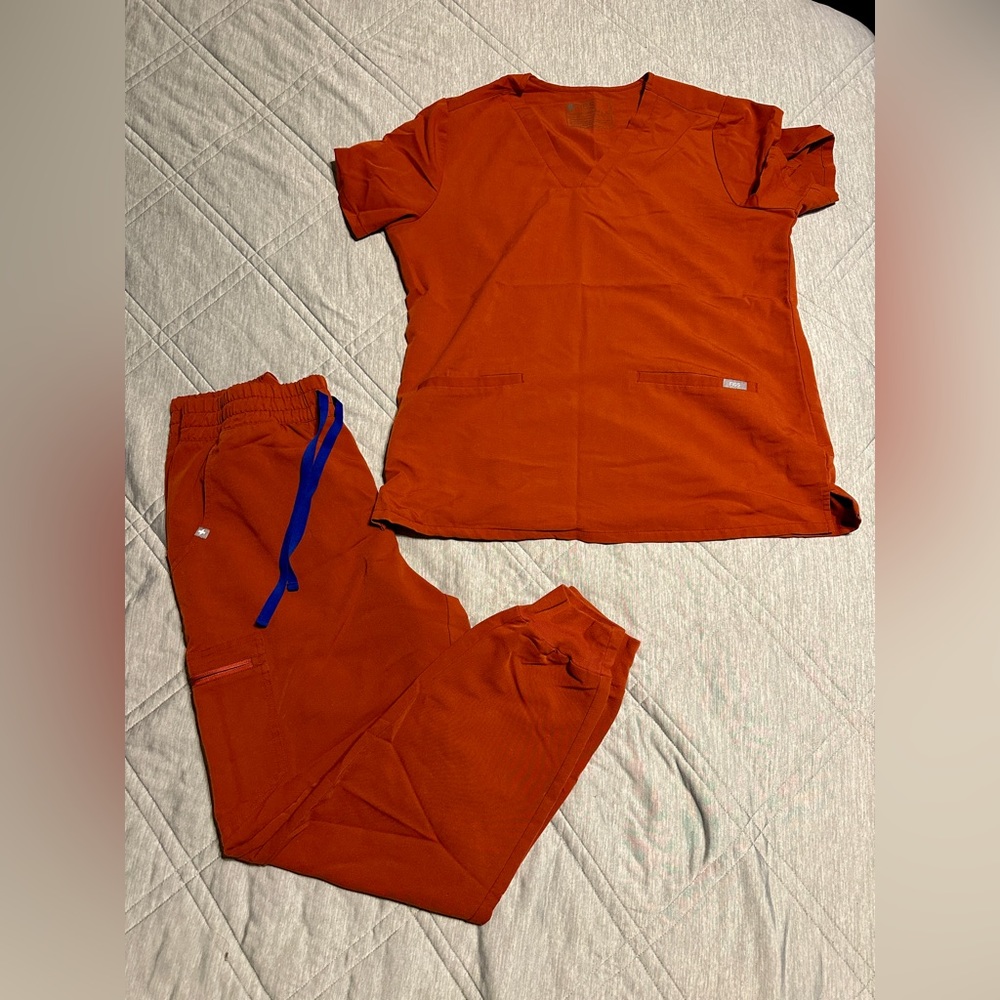 Size Large Figs Scrub Set in Auburn